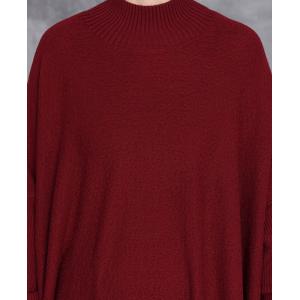 High Collar Asymmetrical Tassel Tunic Knitwear