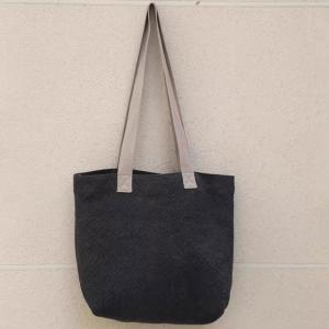Rustic Style Linen Printed Tote Bag