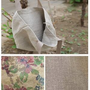 Rustic Style Linen Printed Tote Bag