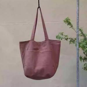 Chunky Cotton Linen Plain Tote Bag