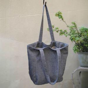 Chunky Cotton Linen Plain Tote Bag