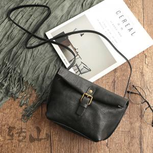 Elegant Ladies Cowhide Leather Messenger Bag