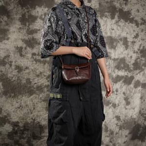 Elegant Ladies Cowhide Leather Messenger Bag