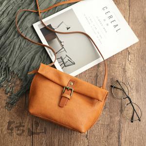 Elegant Ladies Cowhide Leather Messenger Bag