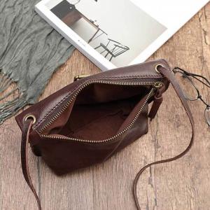 Elegant Ladies Cowhide Leather Messenger Bag