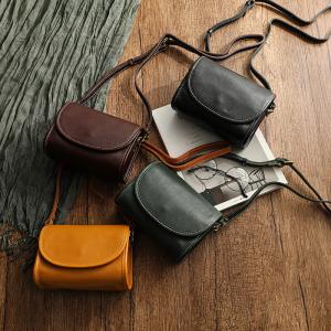 Adjustable Strap Leather Crossbody Phone Bag
