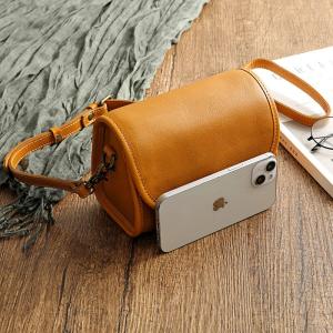 Adjustable Strap Leather Crossbody Phone Bag