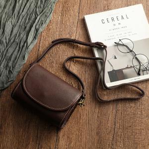 Adjustable Strap Leather Crossbody Phone Bag
