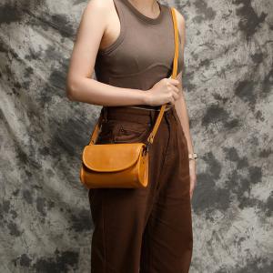 Adjustable Strap Leather Crossbody Phone Bag
