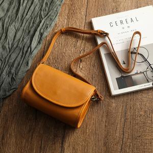 Adjustable Strap Leather Crossbody Phone Bag