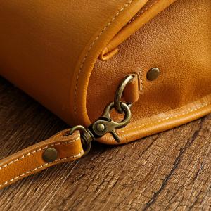 Adjustable Strap Leather Crossbody Phone Bag