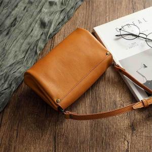 Classic Cowhide Leather Vintage Messenger Bag