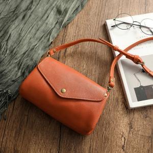Classic Cowhide Leather Vintage Messenger Bag
