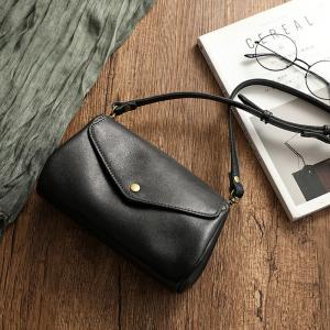 Classic Cowhide Leather Vintage Messenger Bag