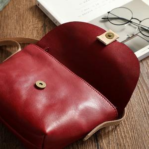 High Quality Cowhide Leather Flap Shoulder Bag