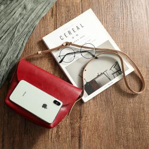 High Quality Cowhide Leather Flap Shoulder Bag