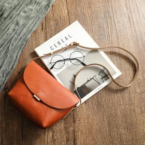 High Quality Cowhide Leather Flap Shoulder Bag