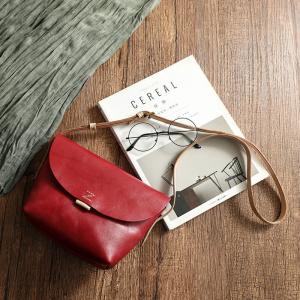 High Quality Cowhide Leather Flap Shoulder Bag