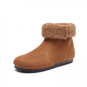 Winter Lamb Wool Lined Suede Boots