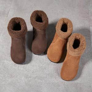 Winter Lamb Wool Lined Suede Boots