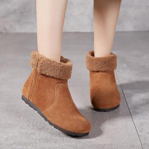 Winter Lamb Wool Lined Suede Boots
