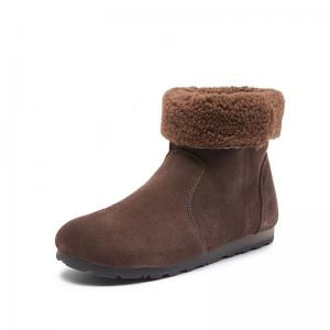Winter Lamb Wool Lined Suede Boots