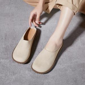 Lazy Day Leather Womens Cozy Slippers
