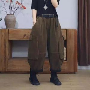 Warm Lining Winter Hippie Corduroy Pants