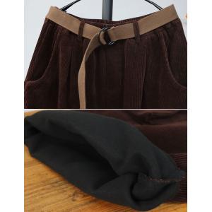 Warm Lining Winter Hippie Corduroy Pants