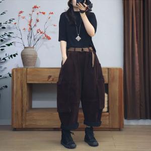 Warm Lining Winter Hippie Corduroy Pants
