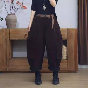 Warm Lining Winter Hippie Corduroy Pants