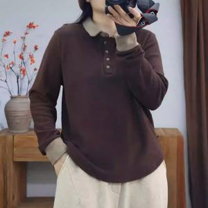 Casual Long Sleeves Dralon Polo Henley Shirt