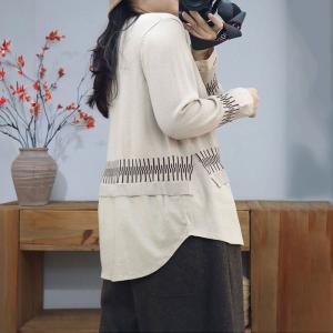 Designer Layered Oversized Knitted Sweater Shirt