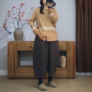 Designer Layered Oversized Knitted Sweater Shirt