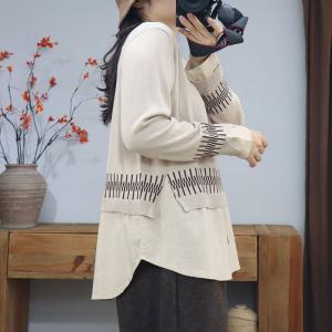 Designer Layered Oversized Knitted Sweater Shirt
