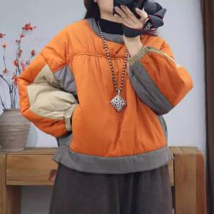 Pop Colors Cotton Designer Puffer Sweatshirt