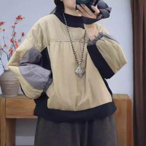 Pop Colors Cotton Designer Puffer Sweatshirt