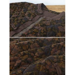 Eastern Fashion Frog Buttons Quilted Floral Coat