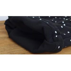 White Dots Black Fleeced Baggy Jeans