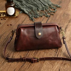 Calf Leather Handmade Crossbody Bag