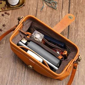 Calf Leather Handmade Crossbody Bag