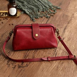 Calf Leather Handmade Crossbody Bag