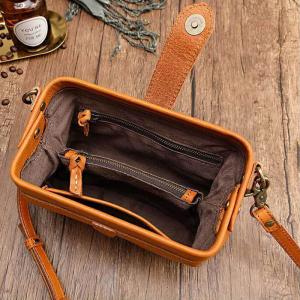 Calf Leather Handmade Crossbody Bag