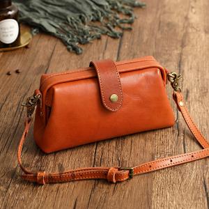 Calf Leather Handmade Crossbody Bag