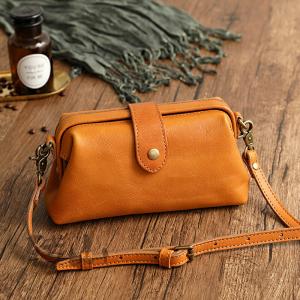 Calf Leather Handmade Crossbody Bag