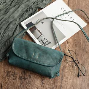 Soft Leather Zip Up Unisex Shoulder Bag