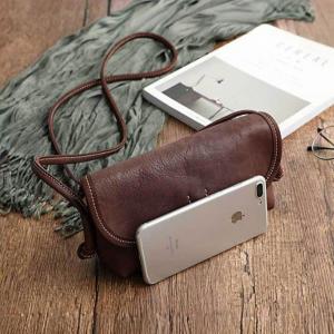 Soft Leather Zip Up Unisex Shoulder Bag