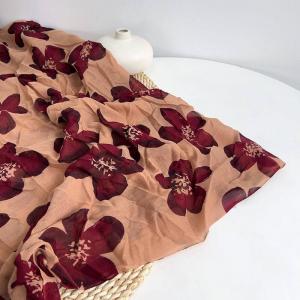 Elegant Fringed Cotton Printed Scarf