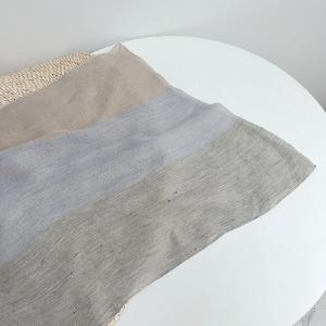 Three Colors Linen Fringed Breathable Scarf