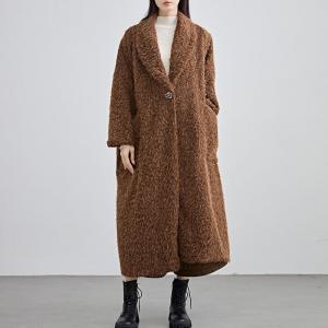 Winter Plus Size Wide Lapel Fluffy Teddy Coat